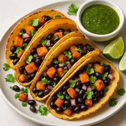 Crispy Sweet Potato and Black Bean Tacos