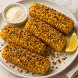 Crispy Herb-Parmesan Crusted Sweetcorn