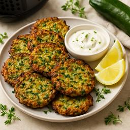 Crispy Lemon Herb Zucchini Fritters