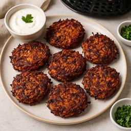 Crispy Pumpkin and Beetroot Fritters