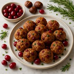 Chestnut and Cranberry Meatballs