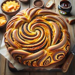 Cheddar and Marmite Swirl Bread