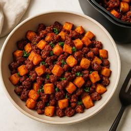NEW - Crispy Chorizo and Sweet Potato Breakfast Hash