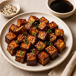 Miso Glazed Aubergine Bites