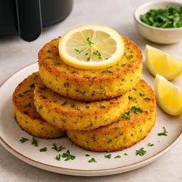 Crispy Lemon Herb Polenta Cakes