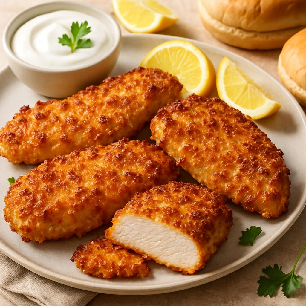 Crispy Halloumi-Crusted Chicken Fillets