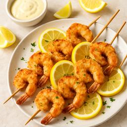 Crispy Lemon Shrimp Skewers