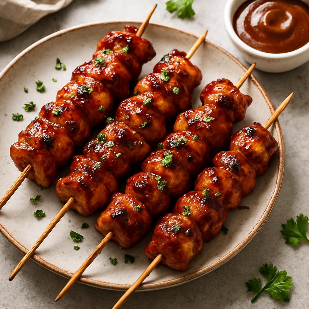 Sticky BBQ Chicken Skewers