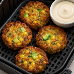 Crispy Avocado Corn Fritters