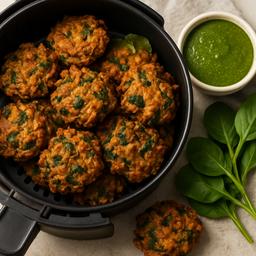 Crispy Lentil and Spinach Pakoras