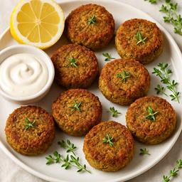 Crispy Lemon Thyme Baked Falafel