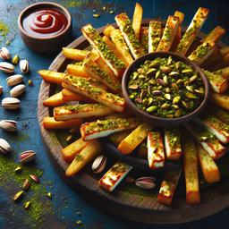 Pistachio-Crusted Halloumi Fries