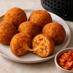 Crispy Kimchi and Cheese Rice Balls