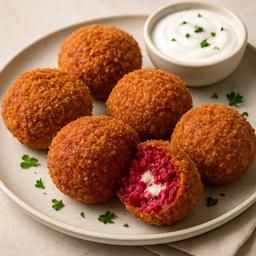 Air-Fried Beetroot and Goat Cheese Croquettes