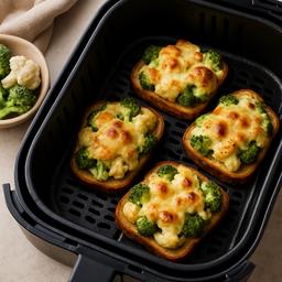 Cauliflower and Broccoli Cheese Melts