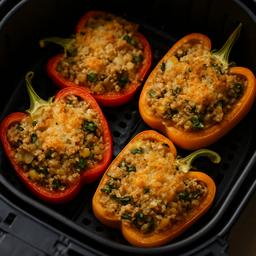 Crispy Stuffed Peppers with Quinoa and Veg